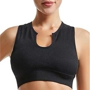 Push Up Black Sports Bra